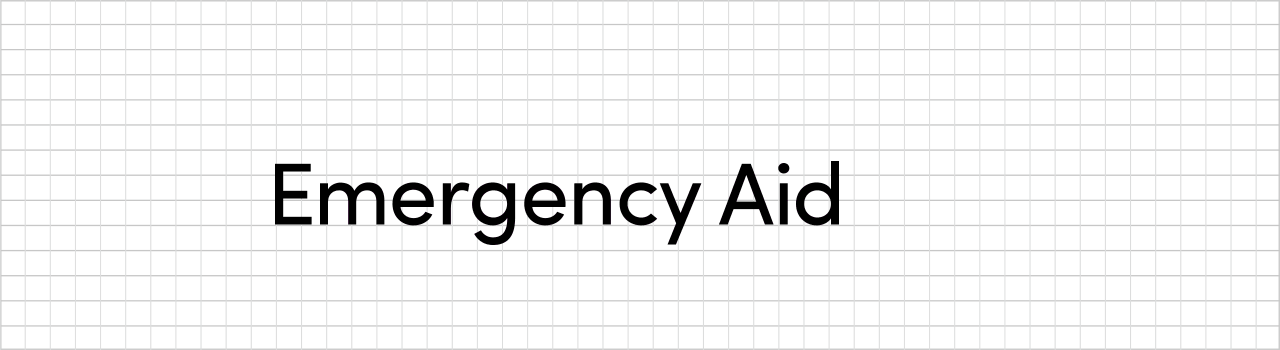 Animation of the Emergency Aid Lab logo with the suite of icons created for the brand popping onto the screen to fill the frame and overlapping till the logo is covered.
